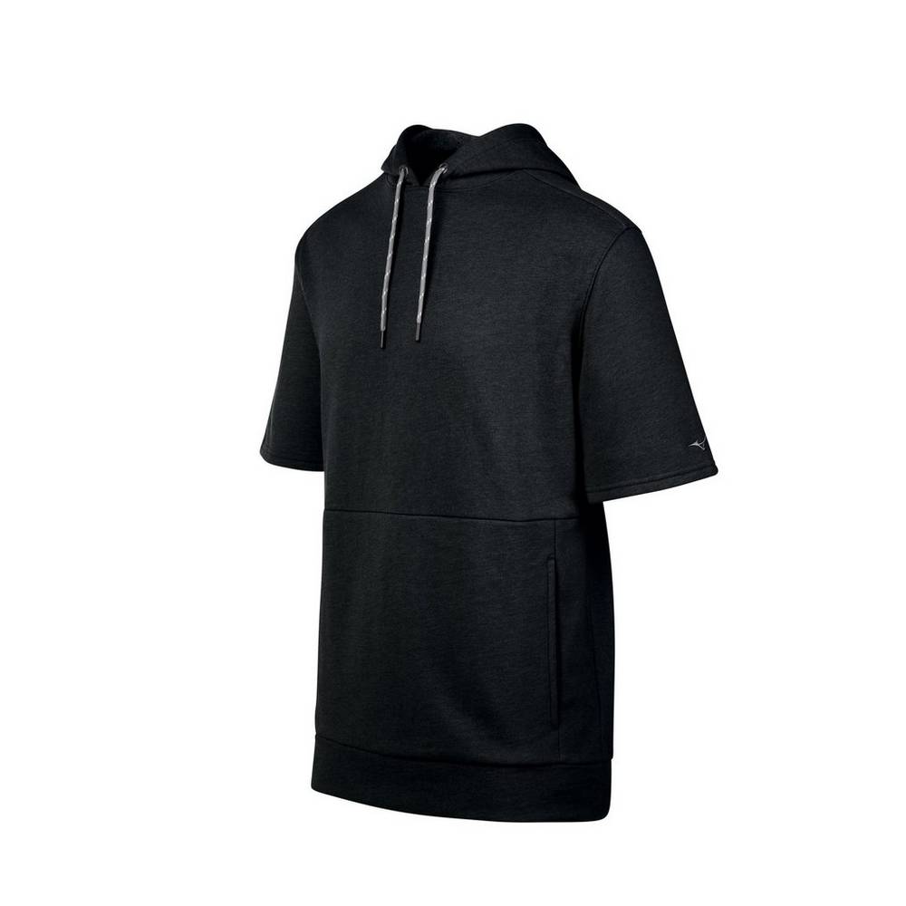 Panske Mikina Mizuno Game Time Short Sleeve Čierne Vypredaj RSNT35928